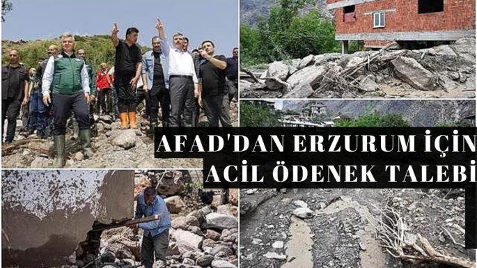 AFAD'dan Erzurum için acil ödenek talebi