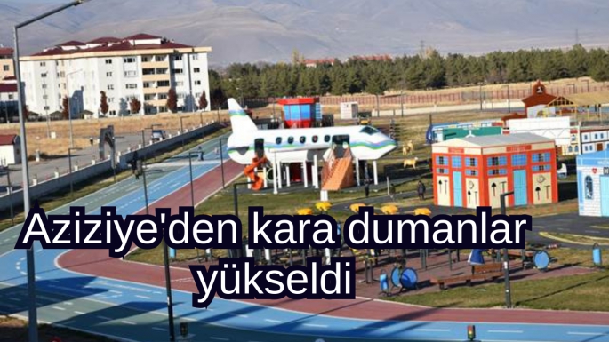 Aziziye'den kara dumanlar yükseldi