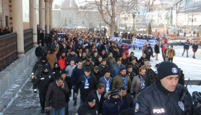 BB Erzurumspor taraftarından MHK ve TFF’ye protesto