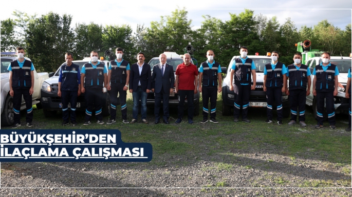 BÜYÜKŞEHİR’DEN İLAÇLAMA ÇALIŞMASI 