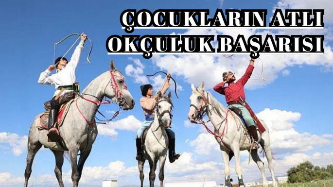 Çocukların atlı okçuluk başarısı