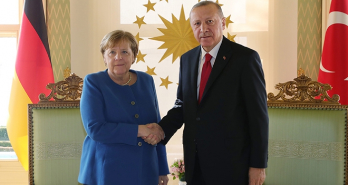 Cumhurbaşkanı Erdoğan ile Merkel’in görüşmesi başladı