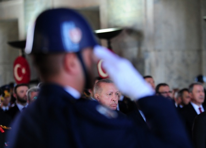 Cumhurbaşkanı Erdoğan ve beraberindeki devlet erkanı Anıtkabir’de