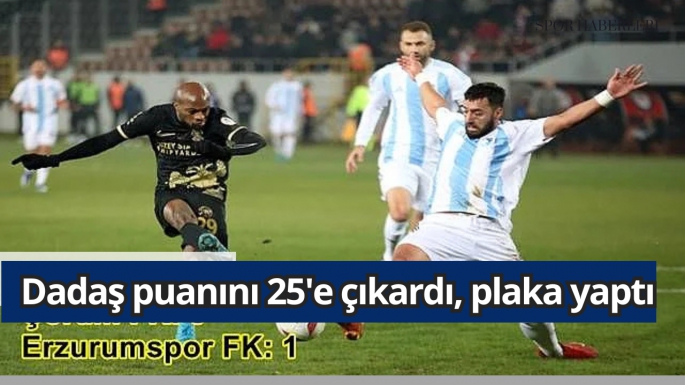 Dadaş puanını 25'e çıkardı, plaka yaptı