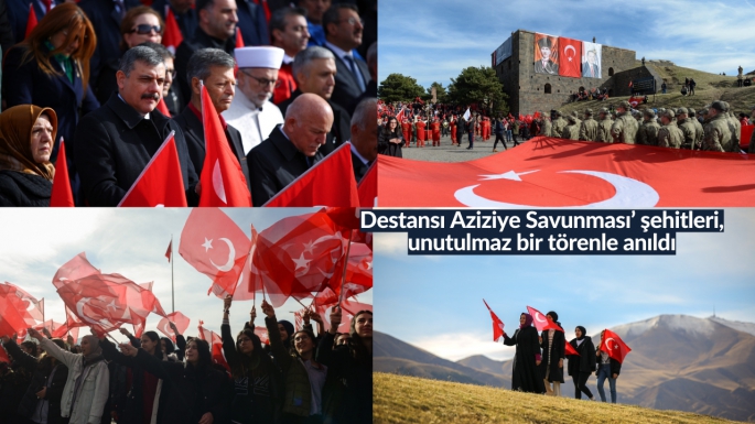 Destansı Aziziye Savunması’ şehitleri, törenle anıldı.