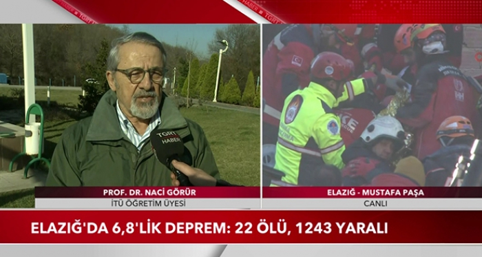 Elazığ depremini 3 ay önce tahmin eden Prof. Görür TGRT Haber’de