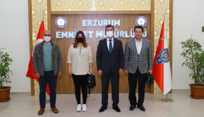 Emniyet Müdürü Tuncer İHA Bölge Müdürü Türkez’i kabul etti