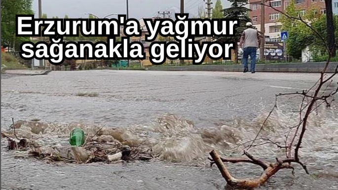 Erzurum'a yağmur sağanakla geliyor