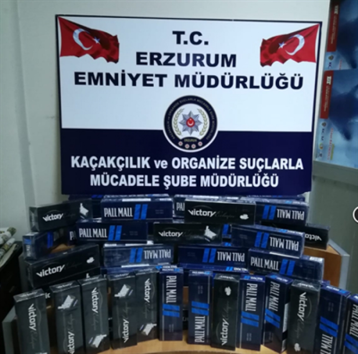 Erzurum’da 2 bin 60 paket kaçak sigara ele geçirildi