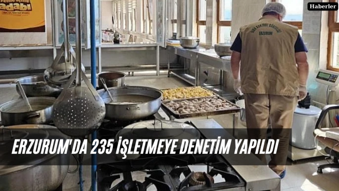 Erzurum'da 235 işletmeye denetim yapıldı