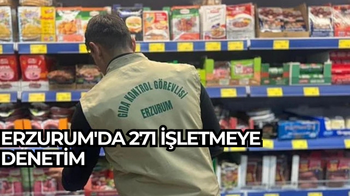 Erzurum'da 271 işletmeye denetim