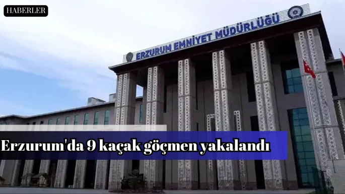 Erzurum'da 9 kaçak göçmen yakalandı