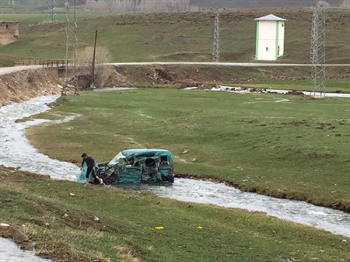 Erzurum'da feci kaza 1 ölü