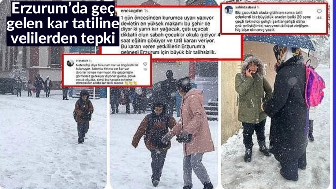 Erzurum’da geç gelen kar tatiline velilerden tepki