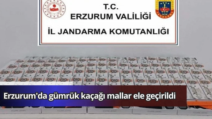 Erzurum'da gümrük kaçağı mallar ele geçirildi