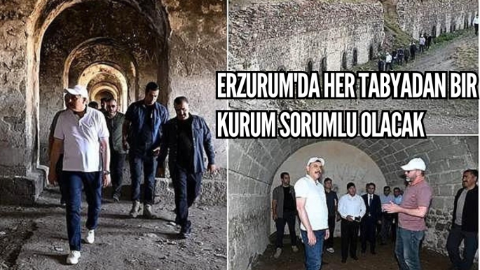 Erzurum'da her tabyadan bir kurum sorumlu olacak