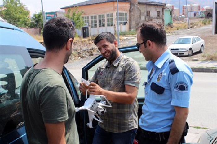 Erzurum'da izinsiz drone uçuran şahıs gözaltına alındı