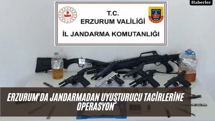 Erzurum'da jandarmadan uyuşturucu tacirlerine operasyon