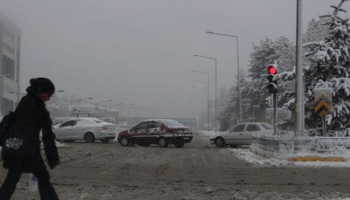 Erzurum’da kar hayatı felç etti