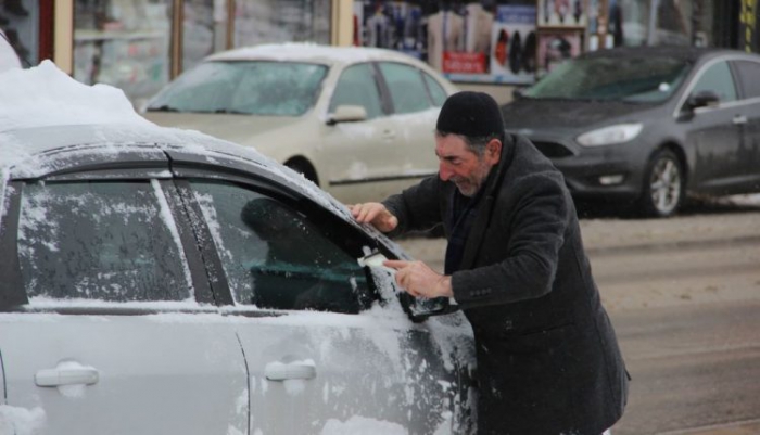 Erzurum’da kar yağışı ve soğuk hava etkili oluyor