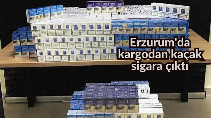 Erzurum'da kargodan kaçak sigara çıktı