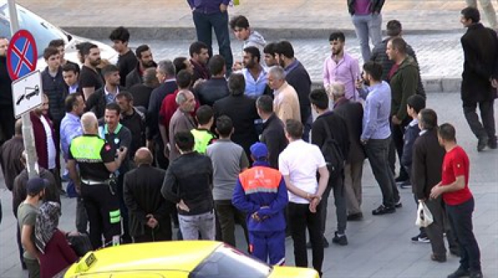 Erzurum'da kendisine ceza kesen trafik polisine mukavemette bulunan taksici gözaltına alındı