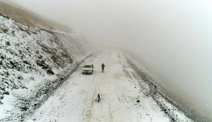 Erzurum’da lapa lapa kar ve tipi