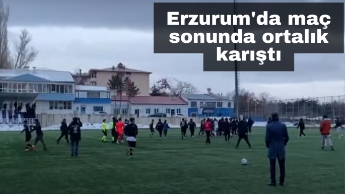 Erzurum'da maç sonunda ortalık karıştı