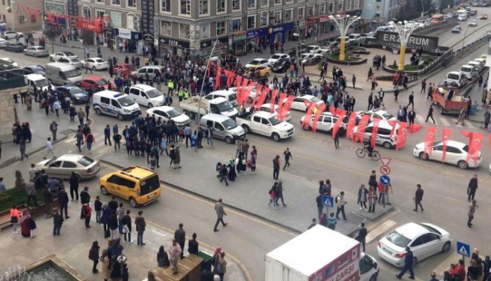 Erzurum’da ortalık savaş alanında döndü