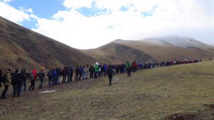 Erzurum’da Palandöken Dağı'na Cumhuriyet Tırmanışı