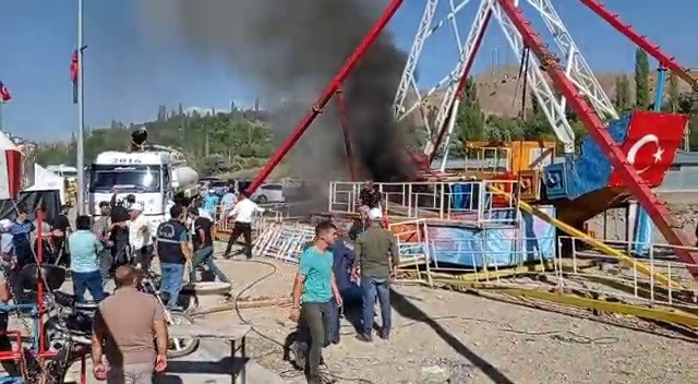 Erzurum'da panayırda yangın paniği