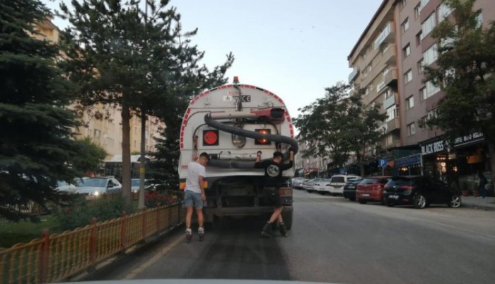 Erzurum’da patencilerin tehlikeli yolculuğu