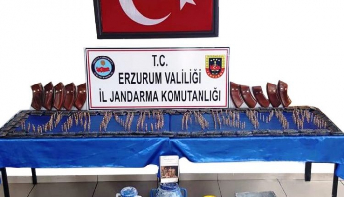 Erzurum’da sığınak içerisinde mühimmat ele geçirildi 