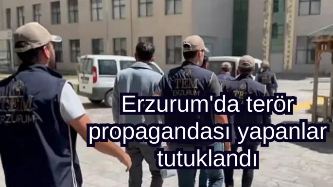 Erzurum'da terör propagandası yapanlar tutuklandı