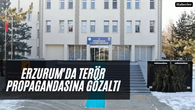 Erzurum'da terör propagandasına gözaltı