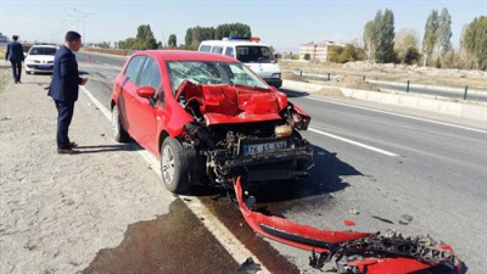 Erzurum'da trafik kazası! 1 yaralı