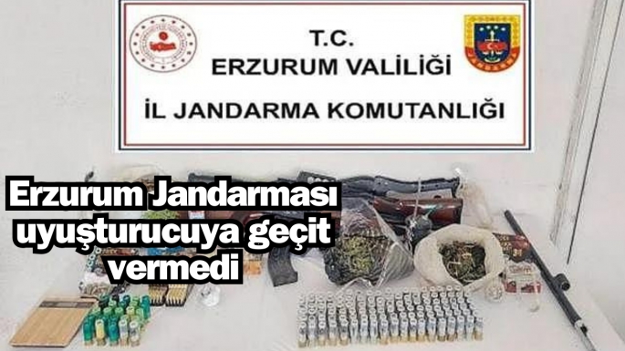 Erzurum Jandarması uyuşturucuya geçit vermedi