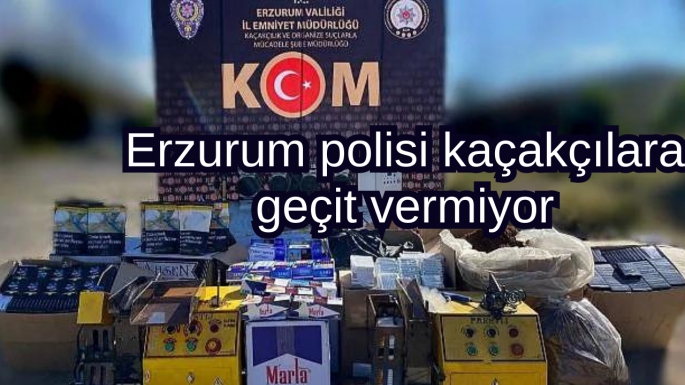 Erzurum polisi kaçakçılara geçit vermiyor