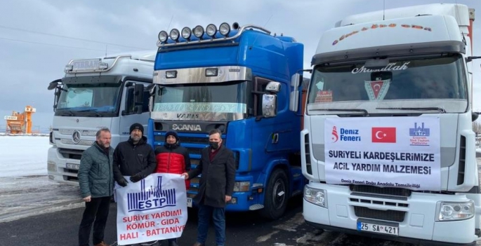 Erzurum Sivil Toplum Platformu’ndan Suriye’ye yardım