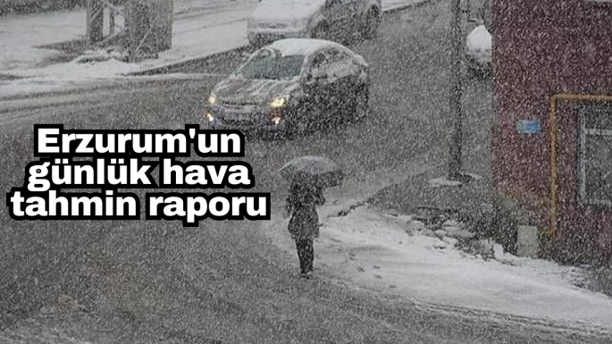 Erzurum'un günlük hava tahmin raporu