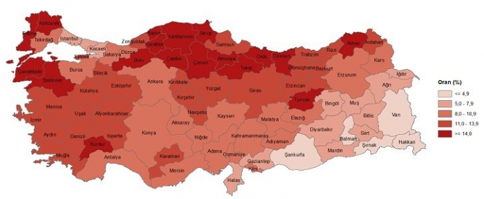 Erzurum Yaşlı Nüfus verileri açıklandı