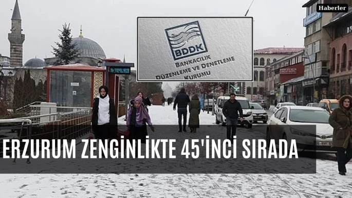 Erzurum zenginlikte 45'inci sırada