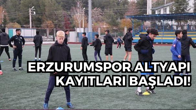 Erzurumspor altyapı kayıtları başladı!