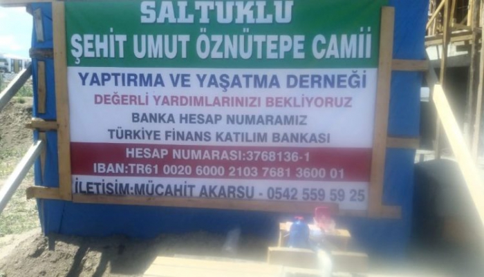 Ezan sesini duyamayan Saltuklu sakinleri, çareyi mahallelerine cami yaptırmakta buldu