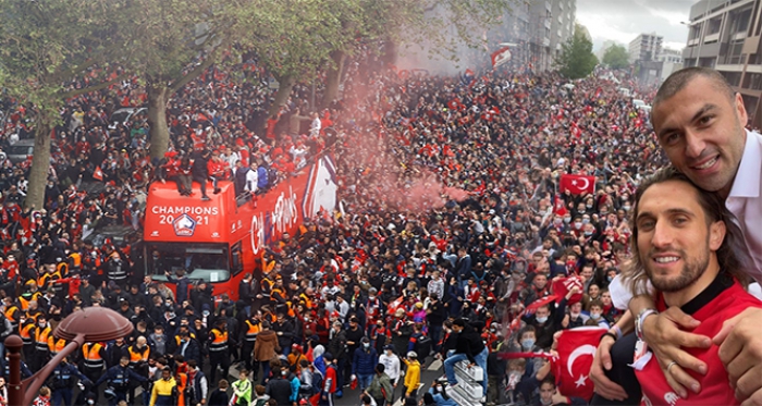 Fransa’da Türk bayraklarıyla şampiyonluk coşkusu