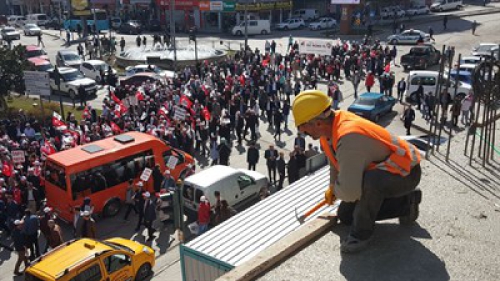 İnşaat işçileri 1 Mayıs’ta da görevlerinin başında