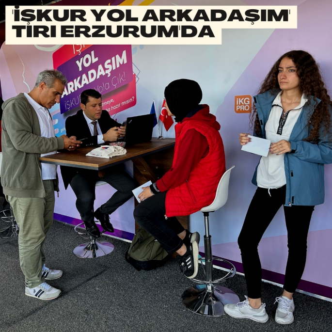 'İŞKUR Yol Arkadaşım' tırı Erzurum'da