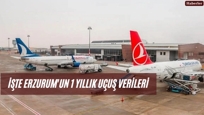 İşte Erzurum'un 1 yıllık uçuş verileri