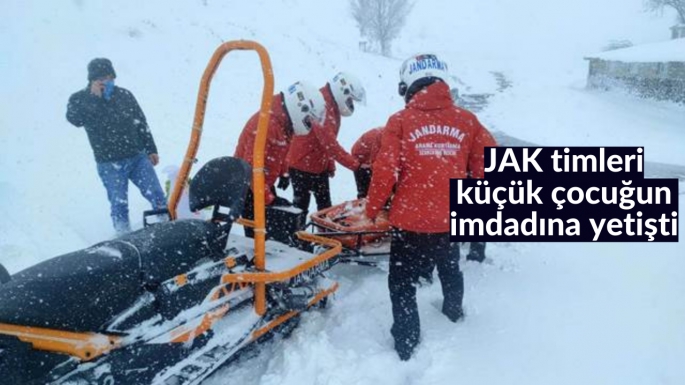 JAK timleri küçük çocuğun imdadına yetişti