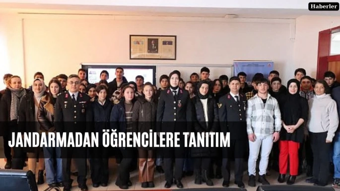 Jandarmadan öğrencilere tanıtım 